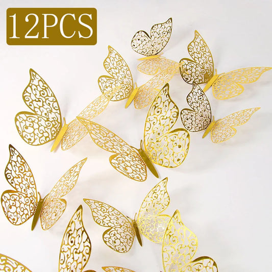 Radiant Butterfly Wall Stickers (12pcs)