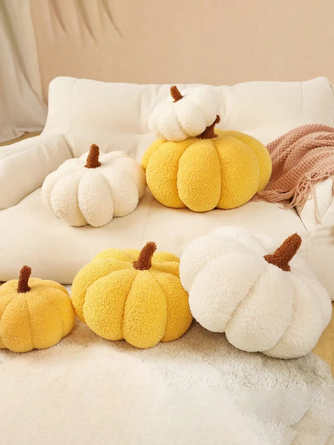 Cozy Assorted Pumpkin Plushes