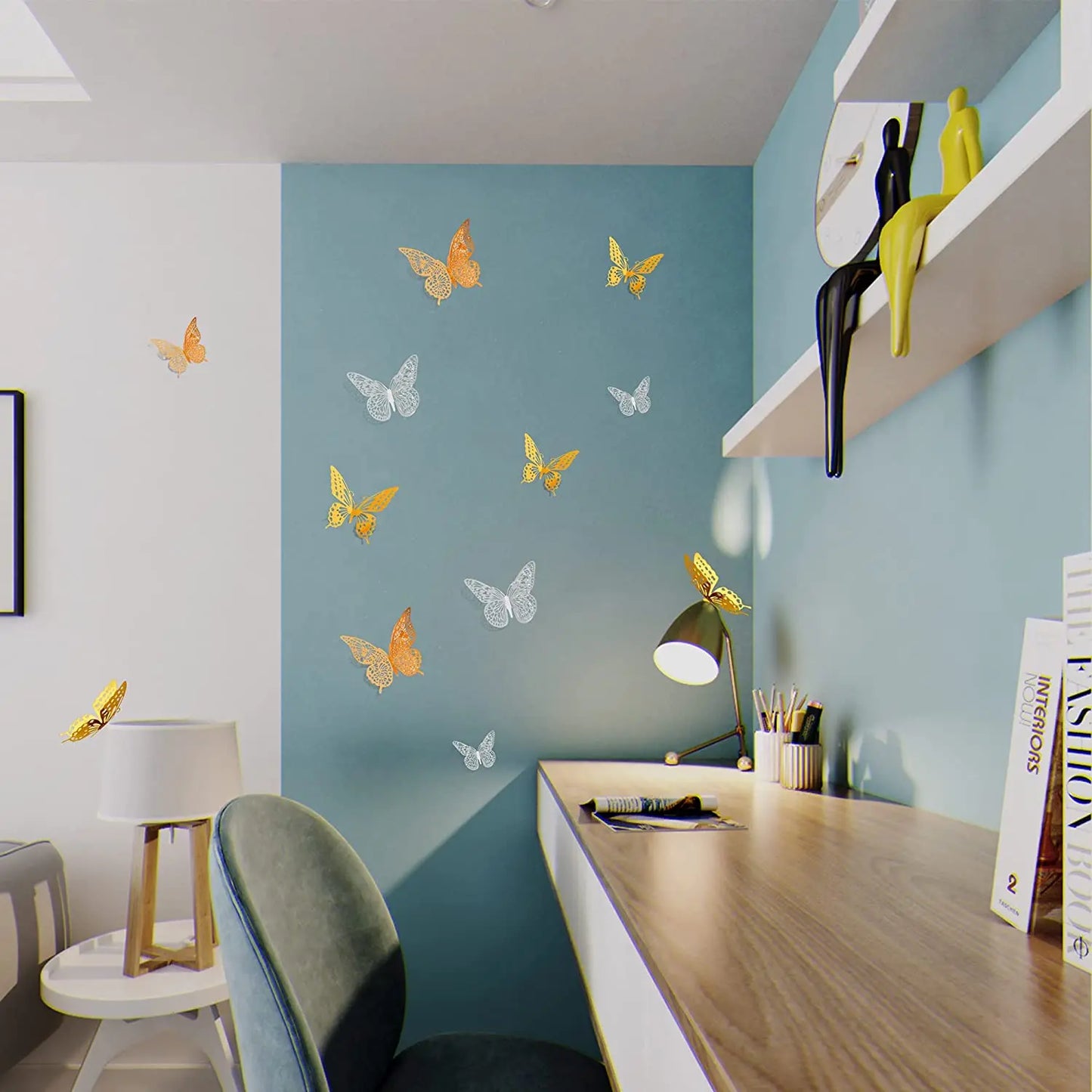 Radiant Butterfly Wall Stickers (12pcs)