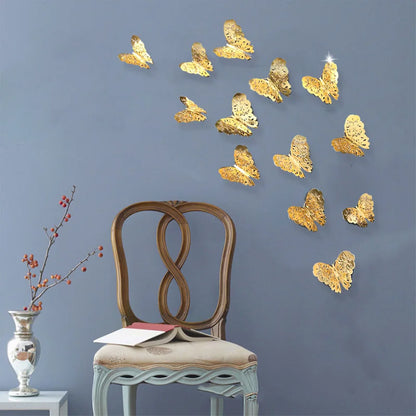 Radiant Butterfly Wall Stickers (12pcs)