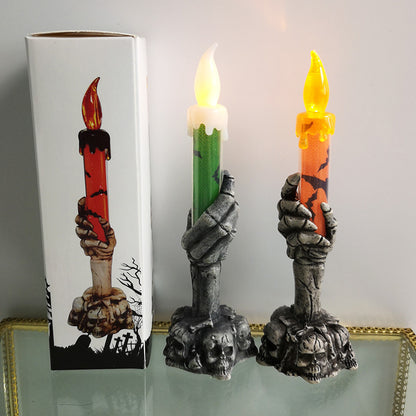 Spooky Skeleton Hand LED Candle