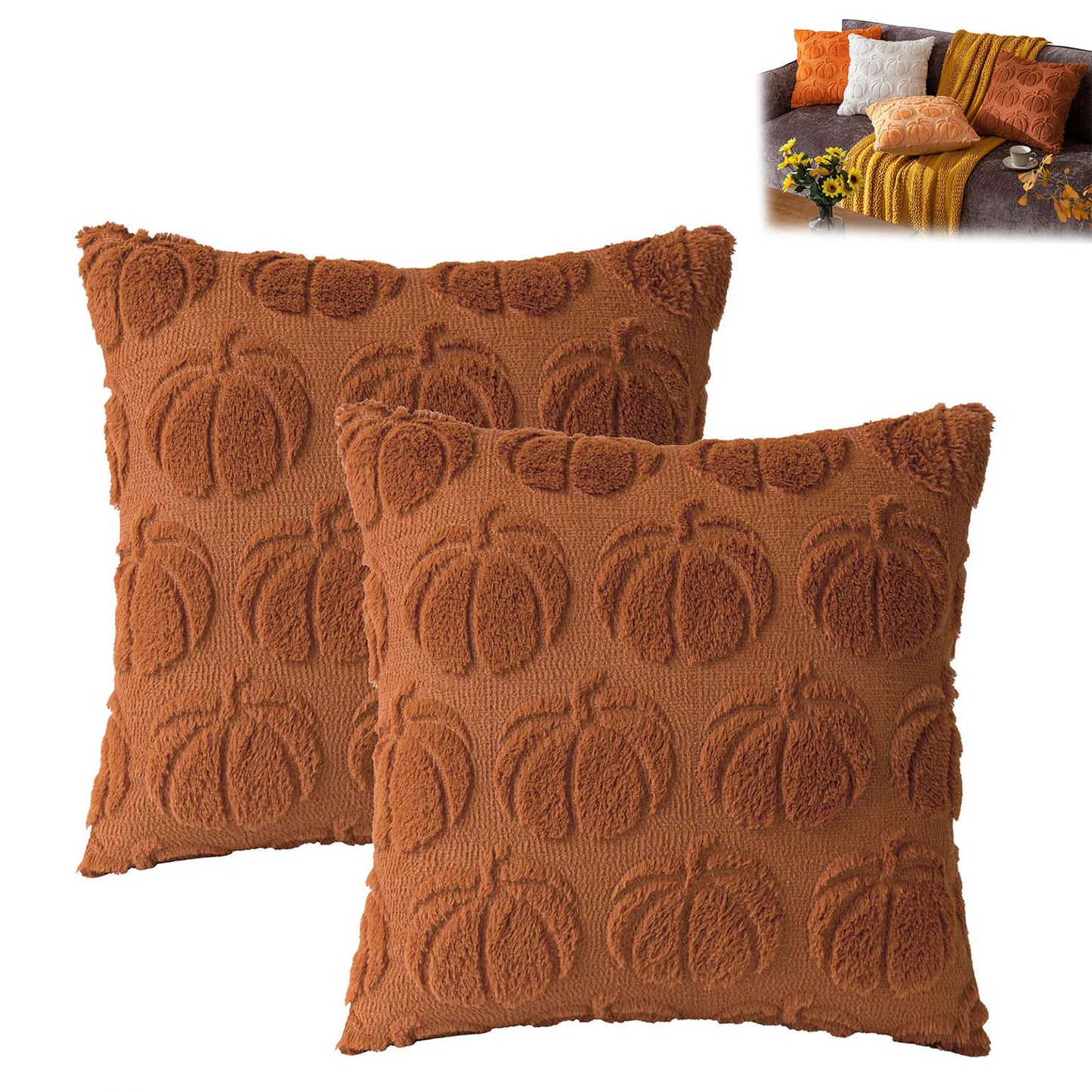 Fall Pumpkin Pillow Case Cover